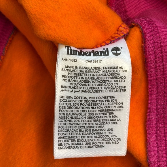 Timberland All Over Print Fleece Hoodie NWT – Summer Rock Print – Size S – Rare - Picture 5 of 8